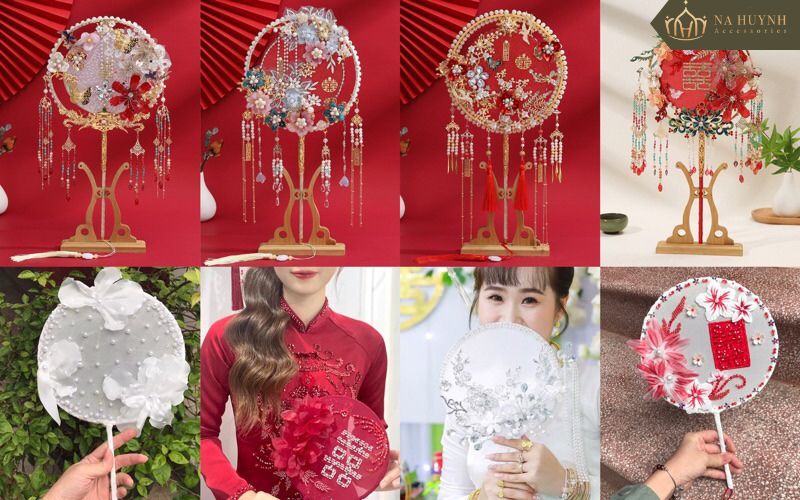 Phụ kiện quạt cầm tay ngày càng được các cô dâu lựa chọn