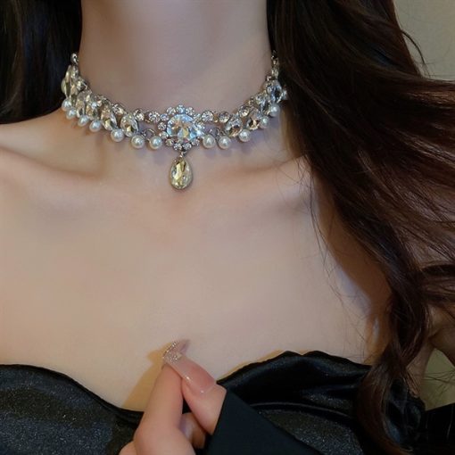 Vòng Cổ Đá Mix Ngọc Trai