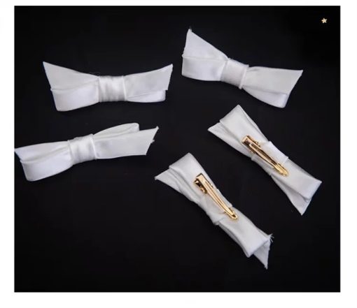 Set 5 Nơ Trắng Kèm Bông Tai
