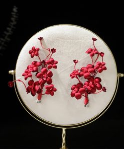 Set 2 Kẹp Hoa Màu Đỏ