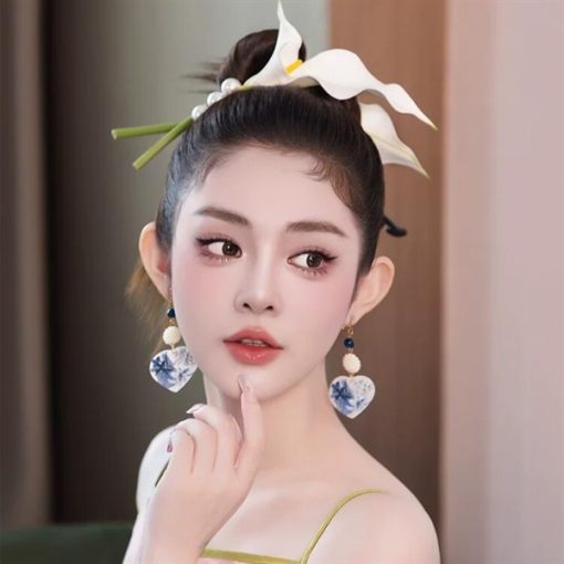 Set Trâm Hoa CallaLily Kèm Bông Tai - Hình ảnh 3