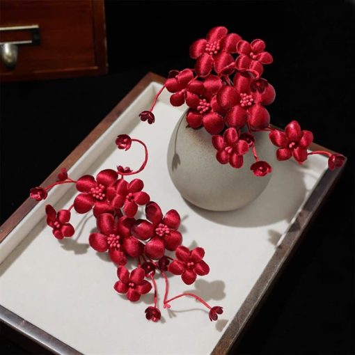 Set 2 Kẹp Hoa Màu Đỏ - Hình ảnh 4