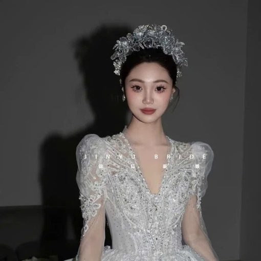 Vương Miện Đá Đính Hoa Phale Cao Cấp - Hình ảnh 5