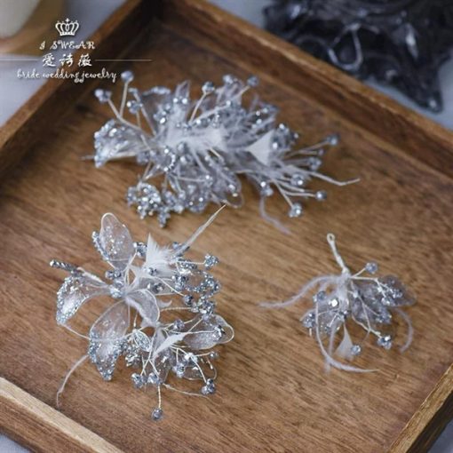 Set 3 Món Hoa Phale Mix Lông Vũ Cao Cấp - Hình ảnh 3