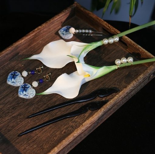 Set Trâm Hoa CallaLily Kèm Bông Tai - Hình ảnh 2