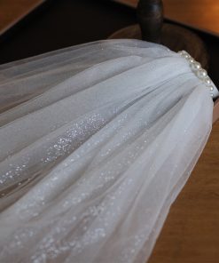 Voan Nhũ 2 Lớp Cài Ngọc Trai