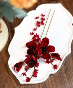 Trâm Hoa Đỏ Đô Nhụy Đen Tua Rua