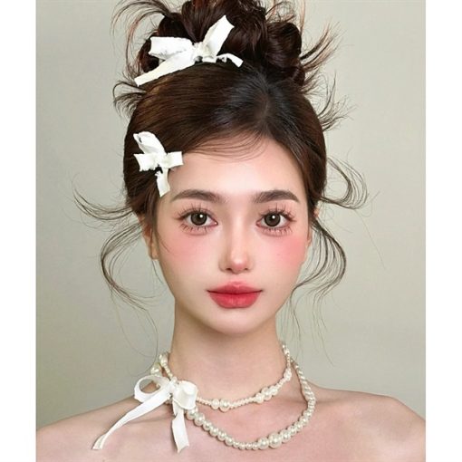 Cài Nơ Kèm Vòng Cổ Hạt Trai - Hình ảnh 2