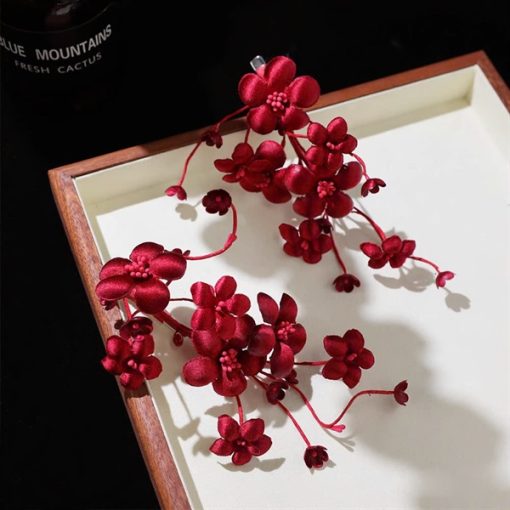 Set 2 Kẹp Hoa Màu Đỏ - Hình ảnh 3