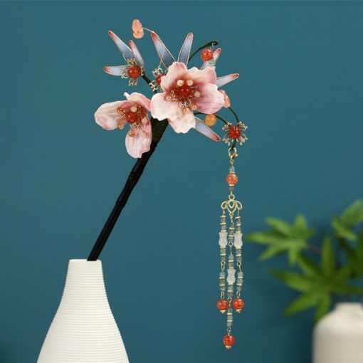 Set Trâm 3 Món Kèm Bông Tai, Trâm Cài Tóc Cô Dâu, Trâm Áo Dài, Phụ Kiện Cưới - Hình ảnh 4