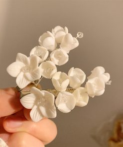 1 Cặp kẹp Hoa Nhí Màu Trắng