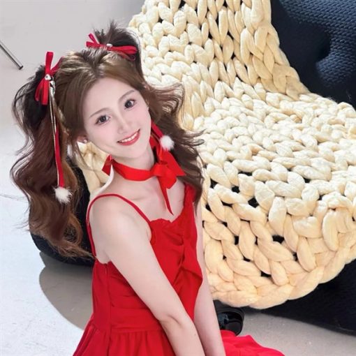 Set Nơ Đỏ Tua Rua Đá - Hình ảnh 3