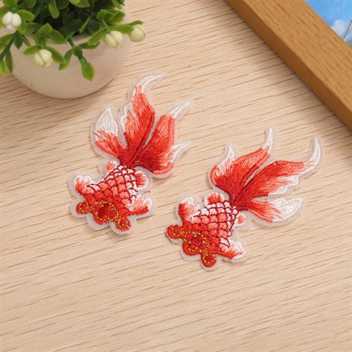 Set Trâm Chữ Hỷ Và 2 Kẹp Hình Con Cá, Trâm Cài Tóc Màu Đỏ, Phụ Kiện Cưới - Hình ảnh 5
