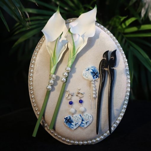 Set Trâm Hoa CallaLily Kèm Bông Tai - Hình ảnh 5