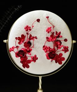 Set 2 Kẹp Hoa Màu Đỏ - Hoa Hồng Mix Hoa 5 Cánh