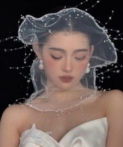 Voan Che Mặt - Viền Pha Lê