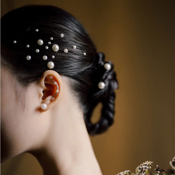 Set Đính Mặt Và Tóc - Hạt Trai - Hình ảnh 2