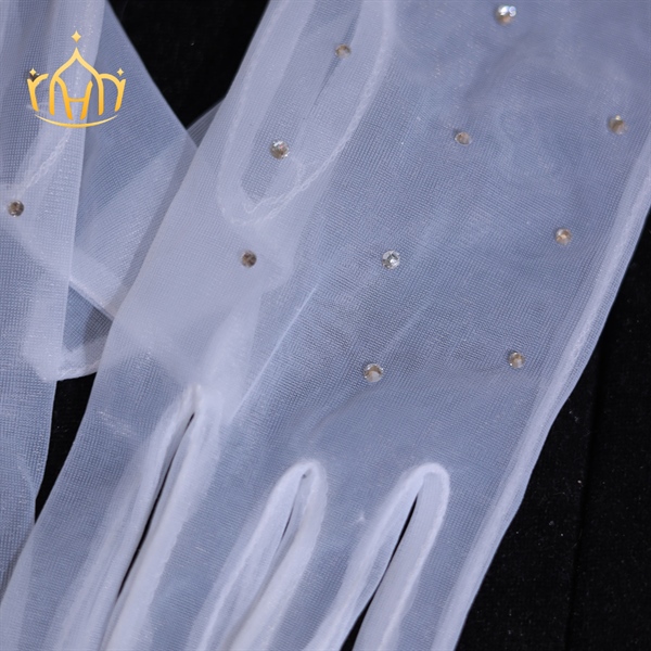 GĂNG TAY NGẮN ĐÍNH ĐÁ PHỤ KIỆN CƯỚI PHỤ KIỆN CÔ DÂU - - Hình ảnh 3