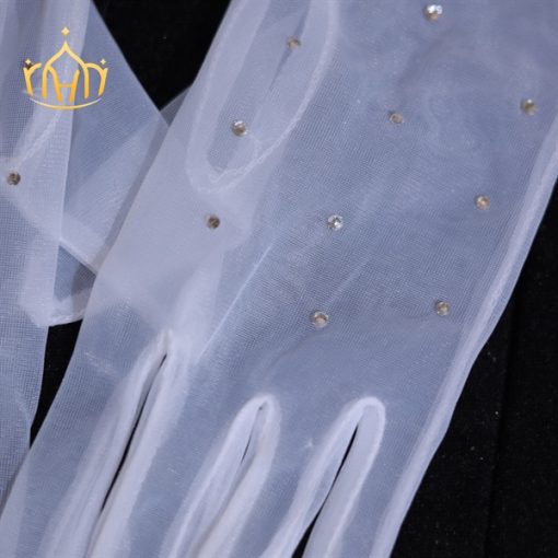 GĂNG TAY NGẮN ĐÍNH ĐÁ PHỤ KIỆN CƯỚI PHỤ KIỆN CÔ DÂU - - Hình ảnh 3