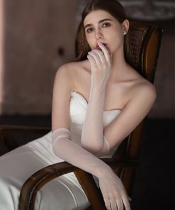 GĂNG TAY VOAN DÀI TRẮNG PHỤ KIỆN CÔ DÂU PHỤ KIỆN CONCEPT -