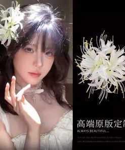 Kẹp Hoa Cài Tóc - bỉ ngạn trắng