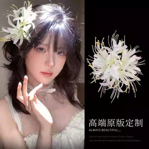 Kẹp Hoa Cài Tóc - bỉ ngạn trắng