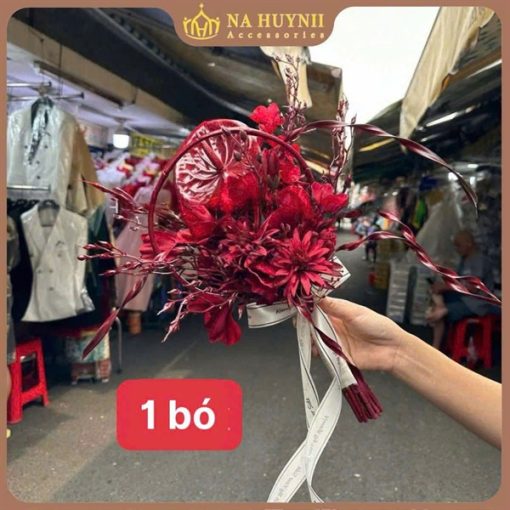 Hoa Cầm Tay Cô Dâu Phụ KIện Chụp Hình Phụ Kiện Cưới - 23