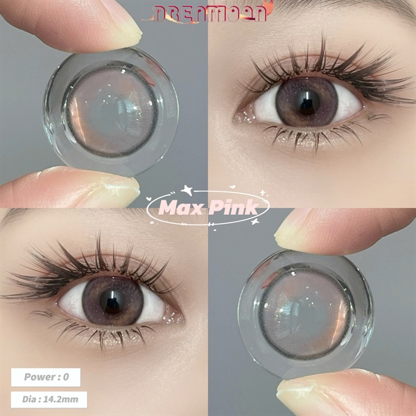 Contact Lens Dreamoon Chính Hãng, Lens Douyin Đủ Màu - Pink Max