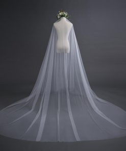 Voan Trơn 1 Lớp , Voan Lúp Cô Dâu Màu Trắng - 3m x 3m không cài