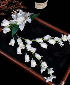 Kẹp Hoa Ly Mix Hoa Hoa Chuông Rơi - Trắng