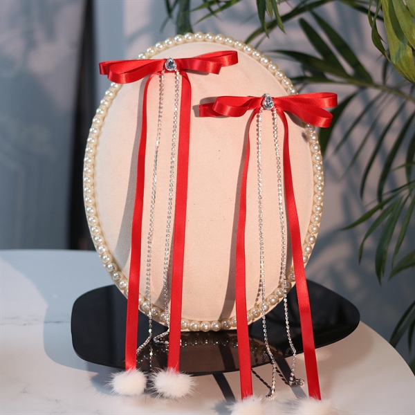 Set Nơ Đỏ Tua Rua Đá -