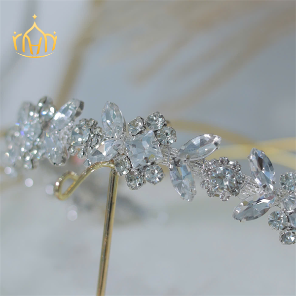 Băng Đô Đá Phụ Kiện Cài Tóc Cô Dâu - Line Nhỏ - Hình ảnh 4