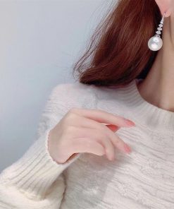 Bông Tai Đá Mix Hạt Trai Phụ Kiện Cưới - 8