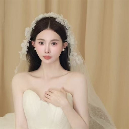 Voan Hoa Đính Đá Hạt Trai 150cm -