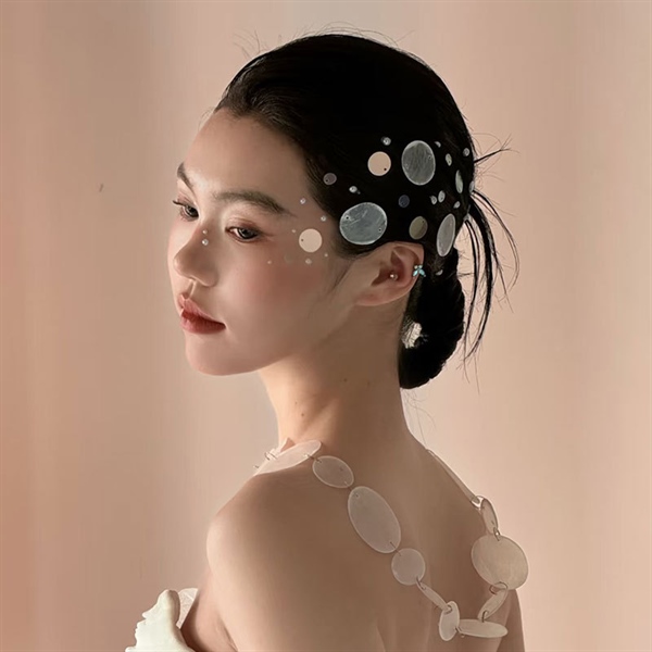 Set Đính Mặt Và Tóc - Hạt Trai Và Kim Sa Lớn - Hình ảnh 5