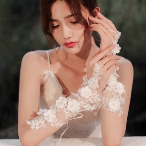 Găng Tay Hoa Ren 30cm - - Hình ảnh 2