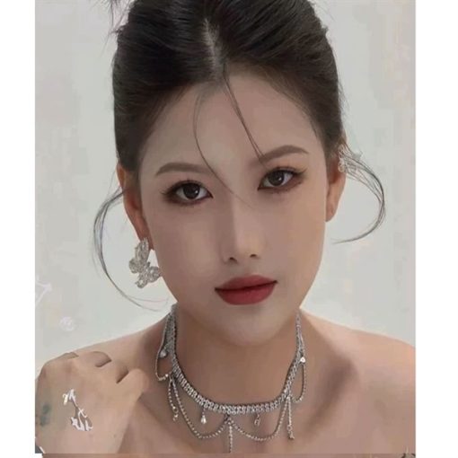 Bông Tai Đá, Bông Tai Cô Dâu, Bông Tai Concept, Phụ Kiện Cưới Cô Dâu - 19 - Hình ảnh 4
