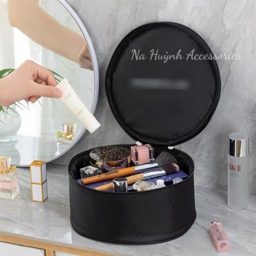 TÚI TRÒN BẢO QUẢN PHỤ KIỆN VƯƠNG MIỆN TÚI ĐỰNG ĐỒ MAKEUP CÁ NHÂN - - Hình ảnh 2