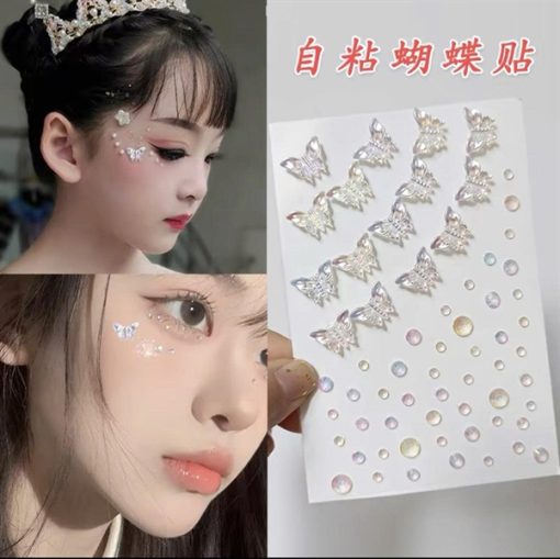 Miếng Dán - Miếng Dán Trang Điểm Nhiều Kích Cỡ - - Đá Và Hồ Điệp - Hình ảnh 2