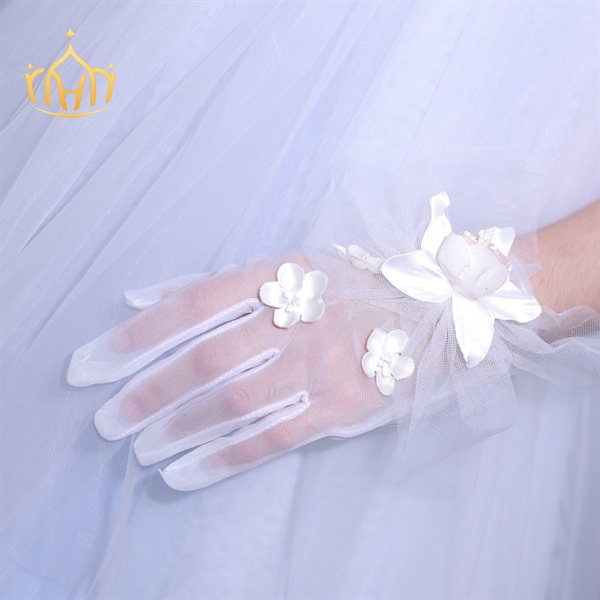 GĂNG TAY HOA ĐÍNH HẠT TRAI PHỤ KIỆN CƯỚI PHỤ KIỆN CÔ DÂU - - Hình ảnh 2