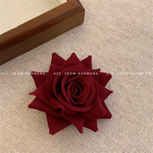 Kẹp Hoa Cài Tóc - hoa hồng đỏ nhỏ
