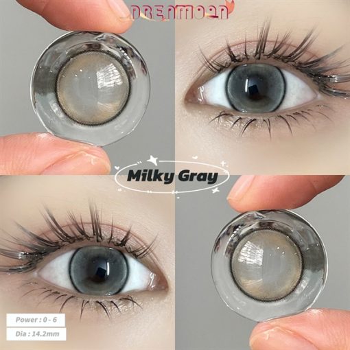 Contact Lens Dreamoon Chính Hãng, Lens Douyin Màu Gray - milky gray