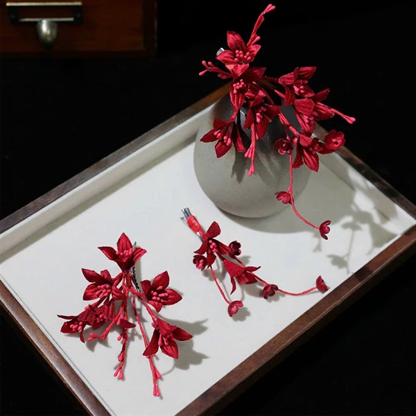 Set Cài Hoa 3 Món - Đỏ