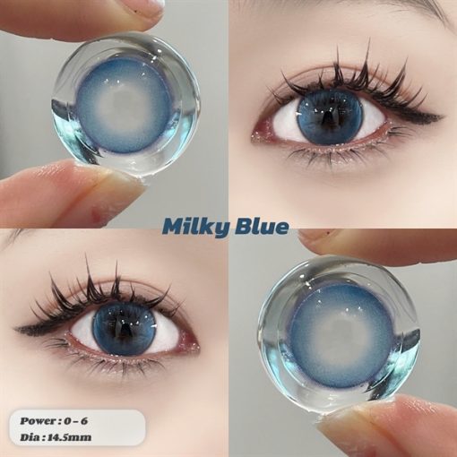 Contact Lens Dreamoon Chính Hãng, Lens Douyin Đủ Màu - milky blue