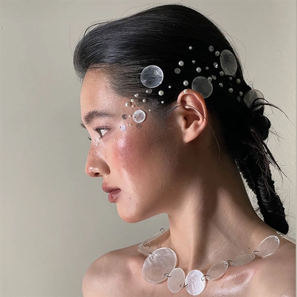 Set Đính Mặt Và Tóc - Hạt Trai Và Kim Sa Lớn