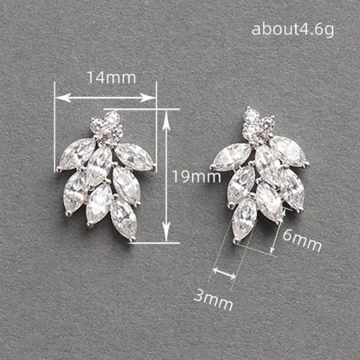 Bông Tai Đá, Bông Tai Cô Dâu, Bông Tai Concept, Phụ Kiện Cưới Cô Dâu - Đá 1 - Hình ảnh 3