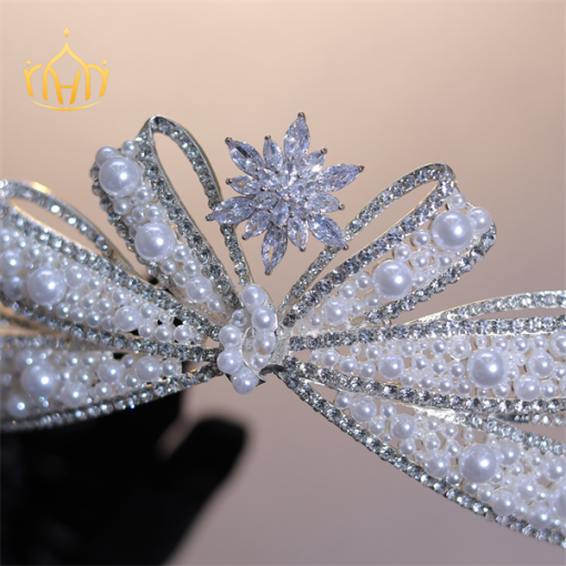 VƯƠNG MIỆN NƠ ĐÍNH NGỌC KẾT ĐÁ ZIRCON - - Hình ảnh 4