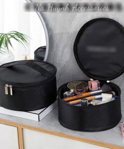 TÚI TRÒN BẢO QUẢN PHỤ KIỆN VƯƠNG MIỆN TÚI ĐỰNG ĐỒ MAKEUP CÁ NHÂN -
