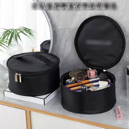 TÚI TRÒN BẢO QUẢN PHỤ KIỆN VƯƠNG MIỆN TÚI ĐỰNG ĐỒ MAKEUP CÁ NHÂN -
