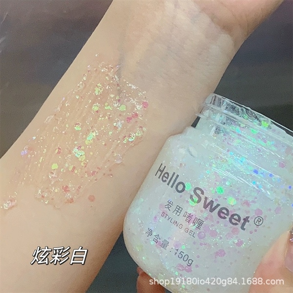 GEL FIXADO HELLO SWEET CẤP ẨM CHO TÓC 100GR - Gel nhũ trắng